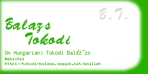 balazs tokodi business card